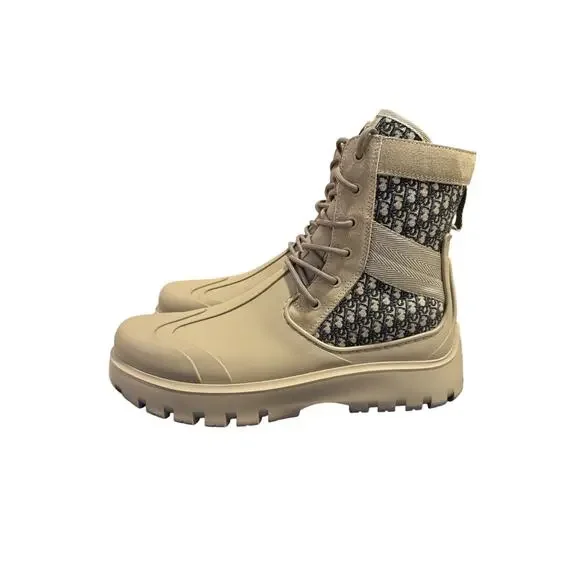 Christian Dior Garden Oblique Lace-Up Boots Size 45 (US 12 